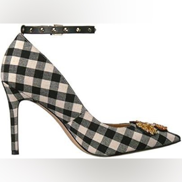 Sam Edelman hermione 3 Black and White Checkered Heels - Picture 3 of 16